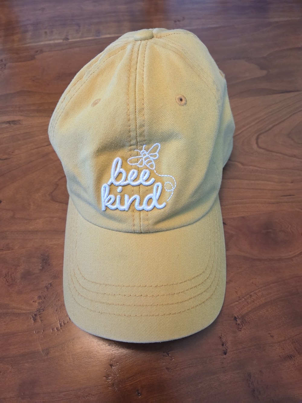Woman's "Bee Kind" Yellow Baseball Cap
